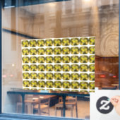 抽象芸術黄パターン ウィンドウサイン (カフェ窓)