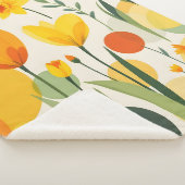 抽象芸術黄春の花 シェルパブランケット (3/4)