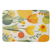 抽象芸術黄春の花 バスマット (正面)