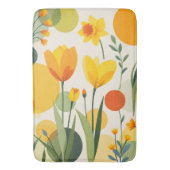 抽象芸術黄春の花 バスマット (正面縦)