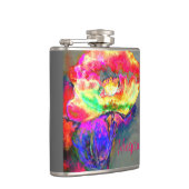 抽象芸術黄桃色フローラ絵画 フラスク (右)