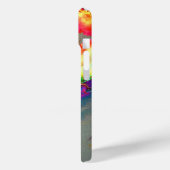 抽象芸術黄桃色フローラ絵画 Case-Mate iPhoneケース (裏面 / 左)