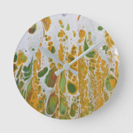 抽象芸術黄緑 ラウンド壁時計