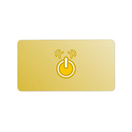 抽象芸術黄色のアイコンラベル ラベル