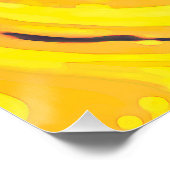 抽象芸術黄色の円 ポスター (コーナー)