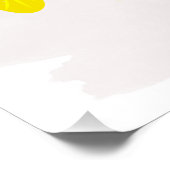 抽象芸術黄色の水彩画のポスター ポスター (コーナー)