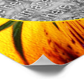 抽象芸術黄色の茶色のフレーム独自の写真を作成 ポスター (角)