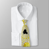 抽象芸術黄色対称フラクタル ネクタイ (タイ)