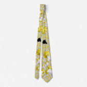 抽象芸術黄色対称フラクタル ネクタイ (裏面)