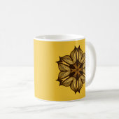 抽象芸術黄花 コーヒーマグカップ (正面右)