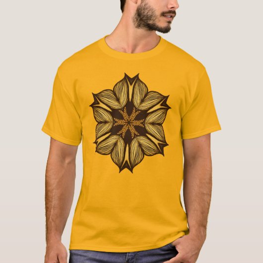 抽象芸術黄花 Tシャツ (正面)