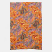 抽象芸術黄金タマリン キッチンタオル (縦)