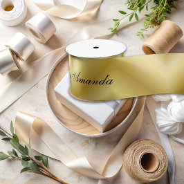 抽象芸術黄金 サテンリボン