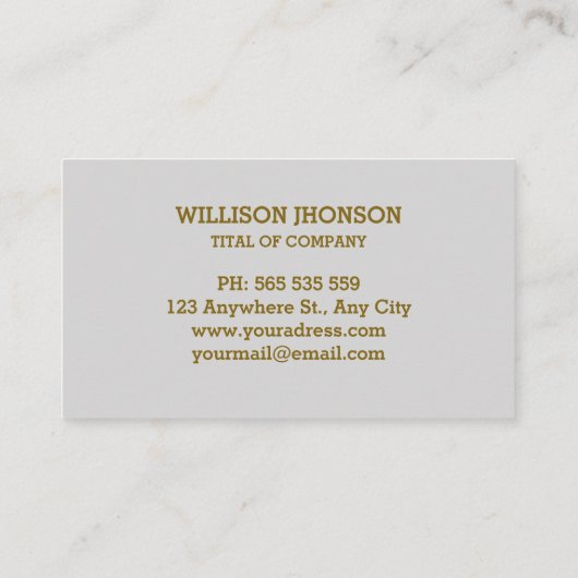 抽象芸術黄金 名刺 (裏面)