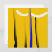 抽象芸術黄青白黒油塗装 (正面/裏面)