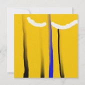 抽象芸術黄青白黒油塗装 (正面)