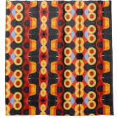 抽象芸術黄 シャワーカーテン (正面)