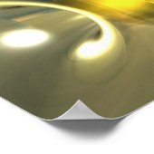 抽象芸術黄 ポスター (角)