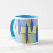 抽象芸術黄 マグカップ (正面左)