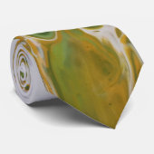 抽象芸術黄、銅、緑 ネクタイ (ロール)