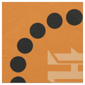 抽象芸術黒のドット追加モノグラムパターン ファブリック (クローズアップ)