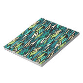 抽象芸術黒ターコイズ ノートパッド (回転)