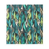 抽象芸術黒ターコイズ ノートパッド (正面)