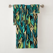 抽象芸術黒ターコイズ