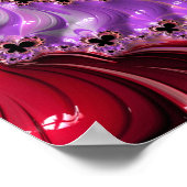 抽象芸術黒パーセント記号フラクタルポスター ポスター (角)