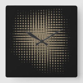 抽象芸術黒壁時計 スクエア壁時計