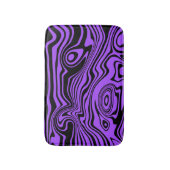 抽象芸術黒紫色の波バスマット色を選択 バスマット (正面縦)