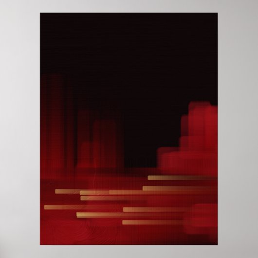 抽象芸術003アートプリント ポスター (正面)