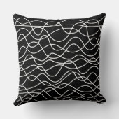 抽象芸術010517 – 黒の上に白 クッション (裏面)