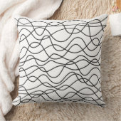抽象芸術010517 – 黒（白） クッション (ブランケット)