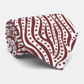 抽象芸術011211 – 濃い茶色(白) ネクタイ (ロール)