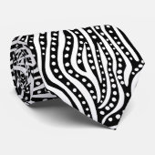 抽象芸術011211 – 黒の上に白 ネクタイ (ロール)