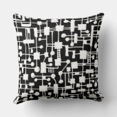 抽象芸術020517 – 黒に白 クッション (裏面)