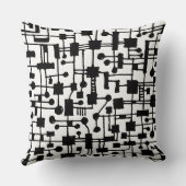 抽象芸術020517 – 黒（白） クッション (裏面)