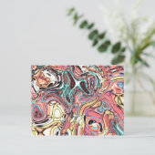 抽象芸術02 – 渦巻き旋回とパドル、修正 ポストカード (スタンド正面)