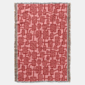 抽象芸術041113 – ルビーと暖かいピンク スローブランケット (正面縦)