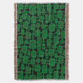 抽象芸術041113 – 芝生の緑（黒） スローブランケット (正面縦)