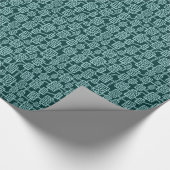 抽象芸術041113 - Lt Blue Green on Dark Moss Green ラッピングペーパー (角)