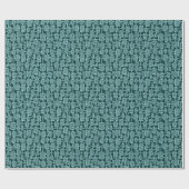 抽象芸術041113 - Lt Blue Green on Dark Moss Green ラッピングペーパー (フラット)