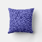 抽象芸術041211 – パステルブルーon深い海軍 クッション (裏面)