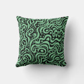 抽象芸術041211 – 暗い緑 クッション (裏面)