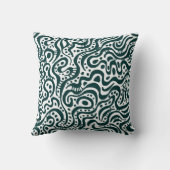 抽象芸術041211 – 濃い緑（白） クッション (裏面)