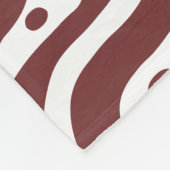 抽象芸術041211 – 白の茶色 フリースブランケット (角)