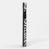 抽象芸術041211 – 白(黒) Case-Mate iPhoneケース (裏面/右)