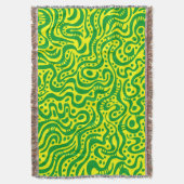 抽象芸術041211 – 緑（黄色） スローブランケット (正面縦)