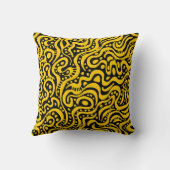 抽象芸術041211 – 黒のオレンジ クッション (裏面)